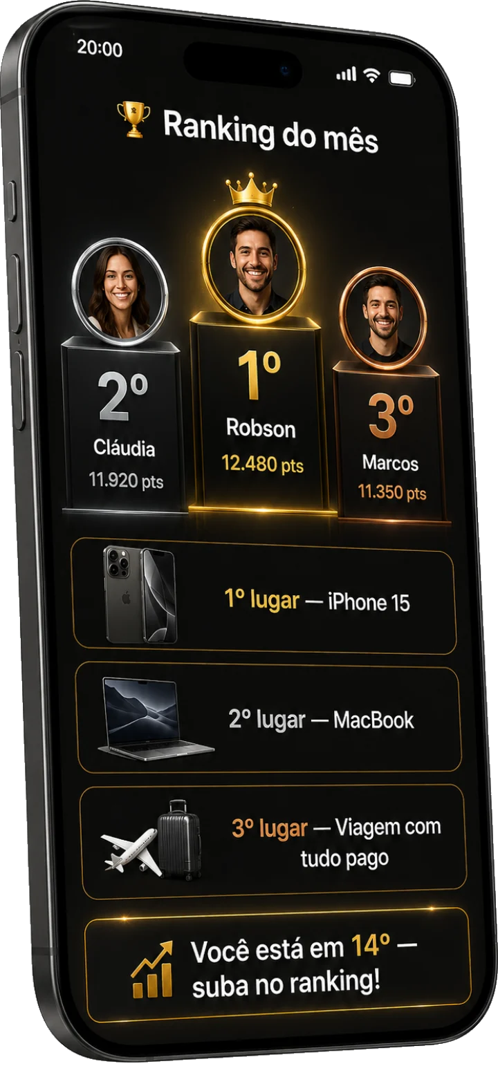 Ranking mensal com premiações